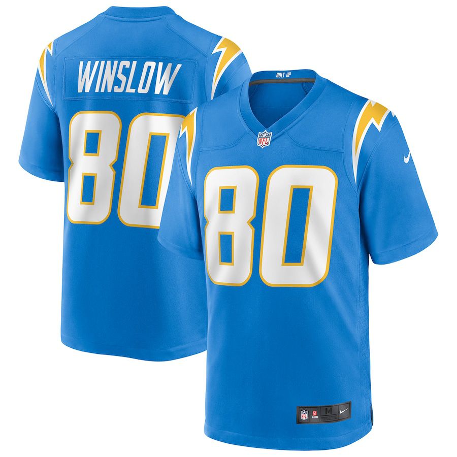 Men Los Angeles Chargers #80 Kellen Winslow Nike Powder Blue Game Retired Player NFL Jersey->los angeles chargers->NFL Jersey